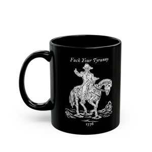 Pissed Off Georgie Mug - A black ceramic mug featuring a frustrated Georgie design, perfect for adding humor to your mornings or as a quirky gift.