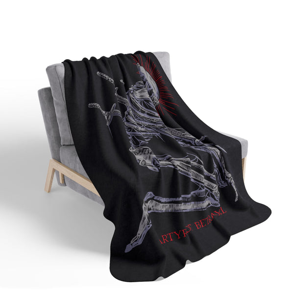 Martyr of Betrayal Fleece Sherpa Blanket