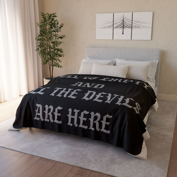 Hell is Empty Fleece Sherpa Blanket - Black