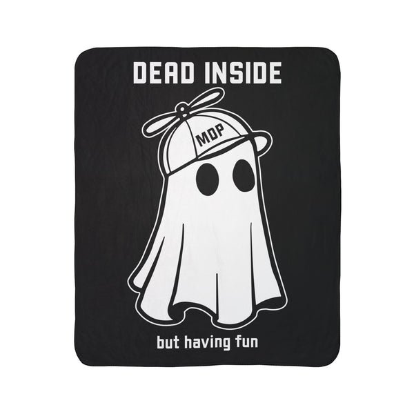 Dead Inside Fleece Sherpa Blanket