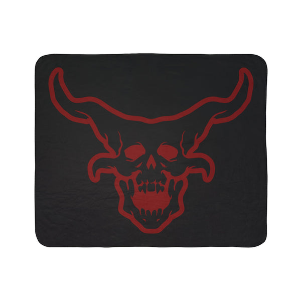 OG Demon Head Fleece Sherpa Blanket - Black