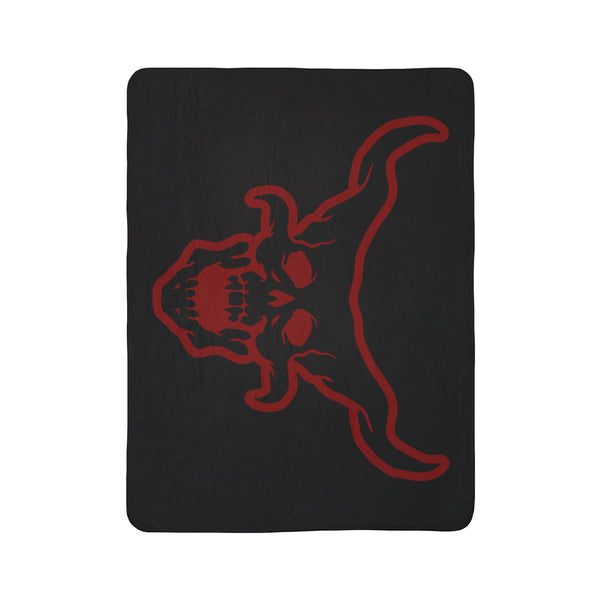 OG Demon Head Fleece Sherpa Blanket - Black