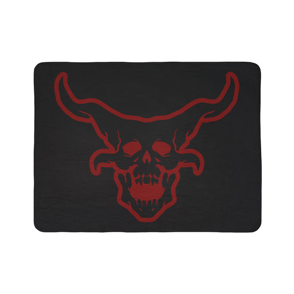 OG Demon Head Fleece Sherpa Blanket - Black