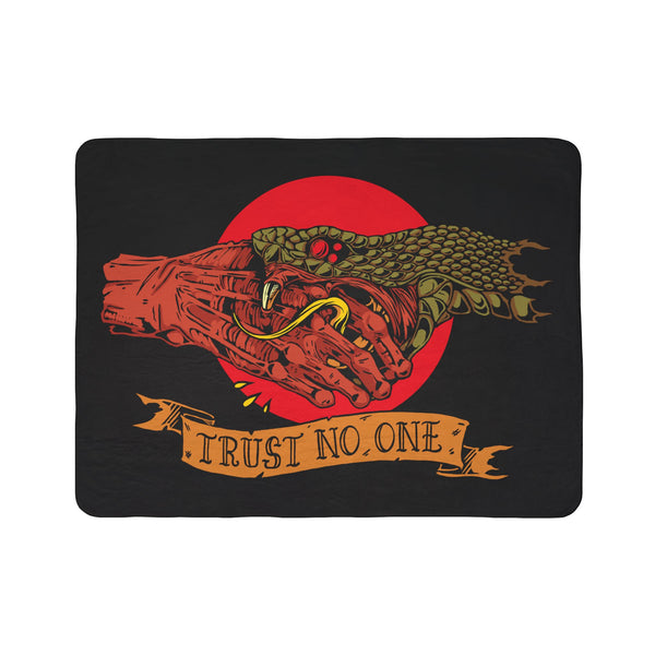 Trust No One Fleece Sherpa Blanket