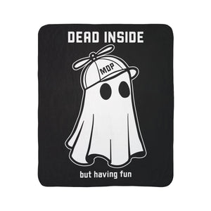 Dead Inside Fleece Sherpa Blanket