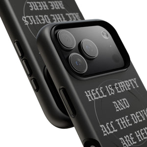Hell is Empty (Gray) Tough Magnetic Phone Case - iPhone