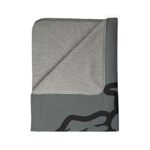 OG Demon Head Fleece Sherpa Blanket - Gray
