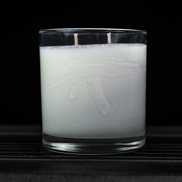 REGRET CANDLE (EMBOSSED AK47)