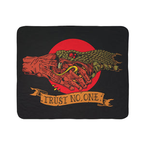 Trust No One Fleece Sherpa Blanket