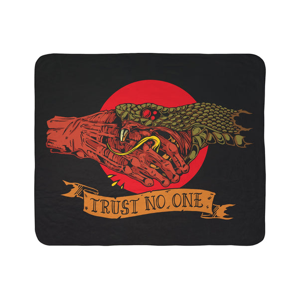 Trust No One Fleece Sherpa Blanket