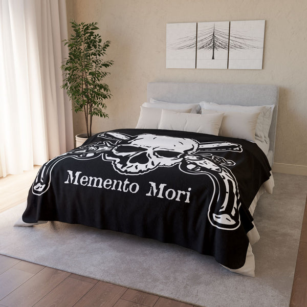 Memento Mori Fleece Sherpa Blanket