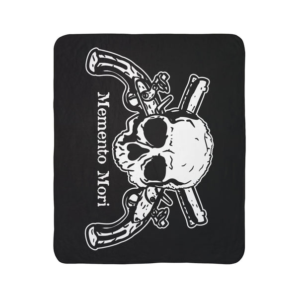 Memento Mori Fleece Sherpa Blanket