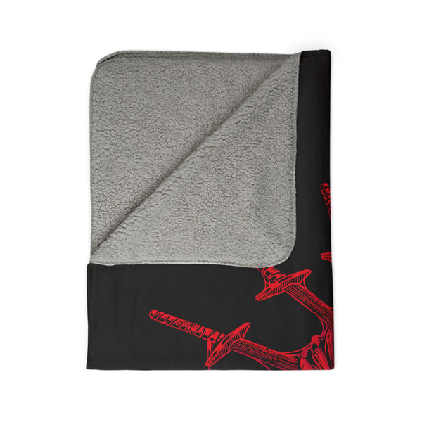 Devil's Due Fleece Sherpa Blanket