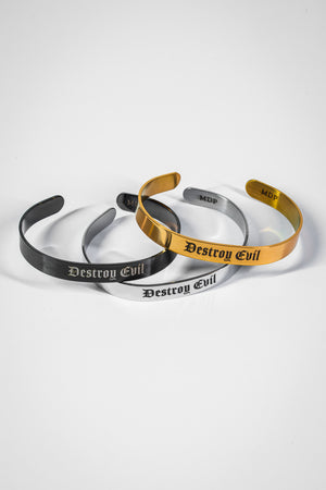 Destroy Evil Stainless Steel Cuff