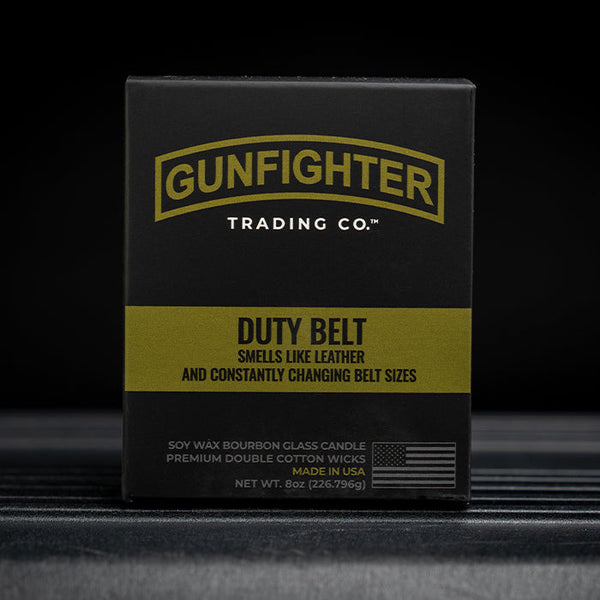 DUTY BELT CANDLE (EMBOSSED HANDGUN)