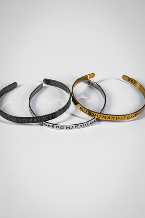 Fear No Man Stainless Steel Cuff