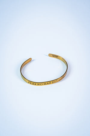 Fear No Man Stainless Steel Cuff