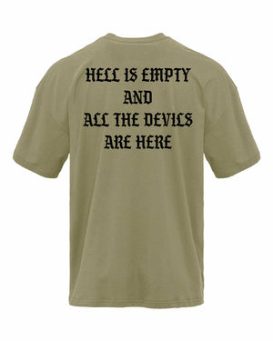 Hell is Empty Oversized Heavyweight T-shirt