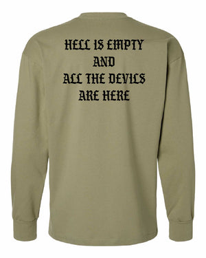 Hell is Empty Oversized Heavyweight Long Sleeve Shirt