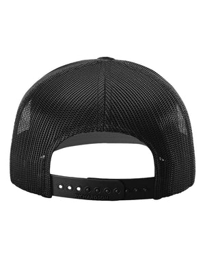 American Flag Leather Patch Hat - Trucker