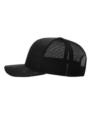 American Flag Leather Patch Hat - Trucker