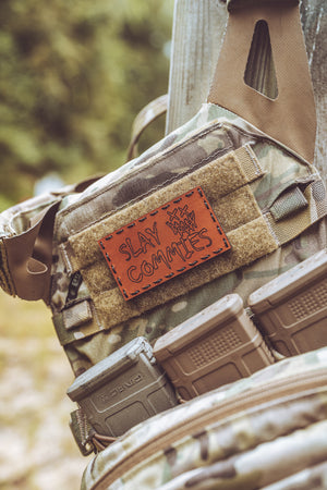 Slay Commies Leather Patch