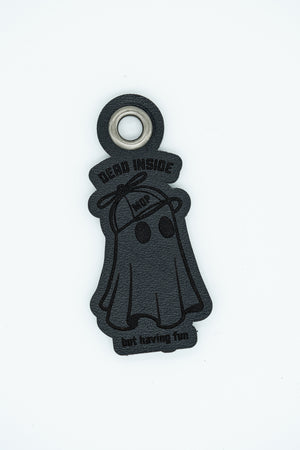 Dead Inside Leather Keychain