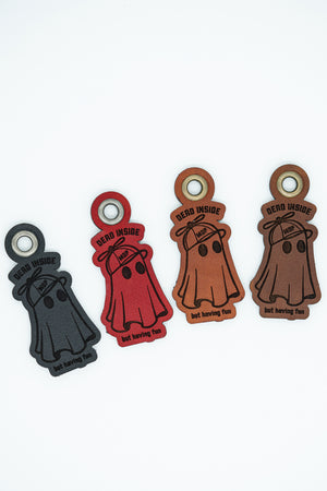 Dead Inside Leather Keychain