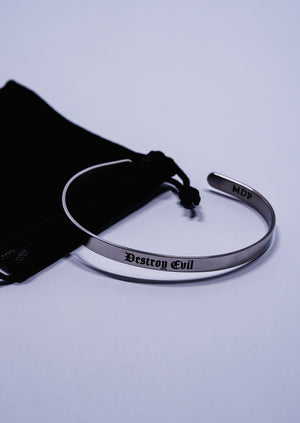 Destroy Evil Stainless Steel Cuff