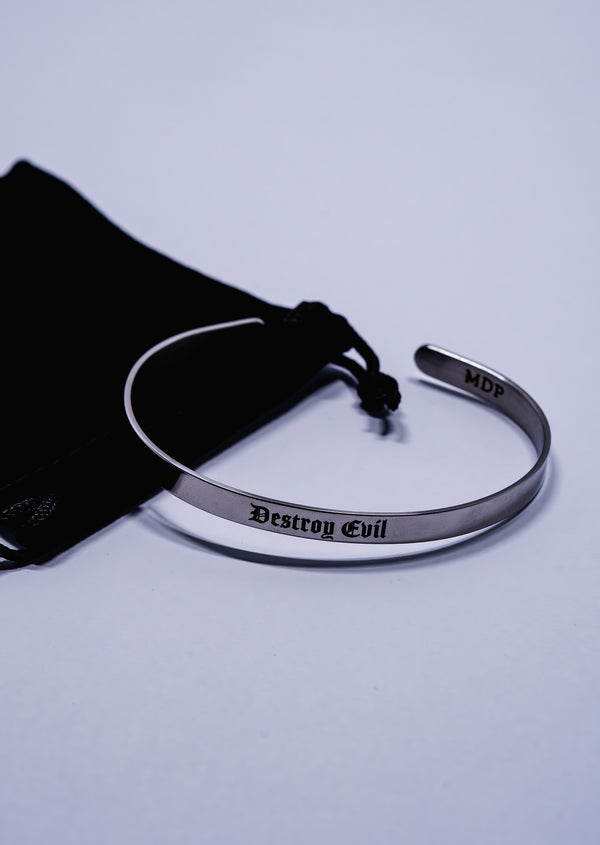 Destroy Evil Stainless Steel Cuff