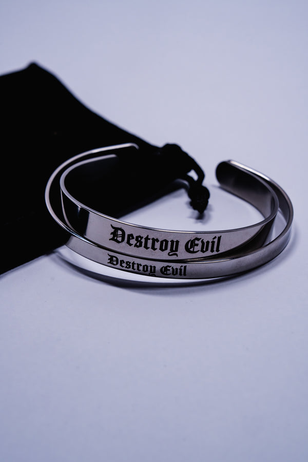 Destroy Evil Stainless Steel Cuff