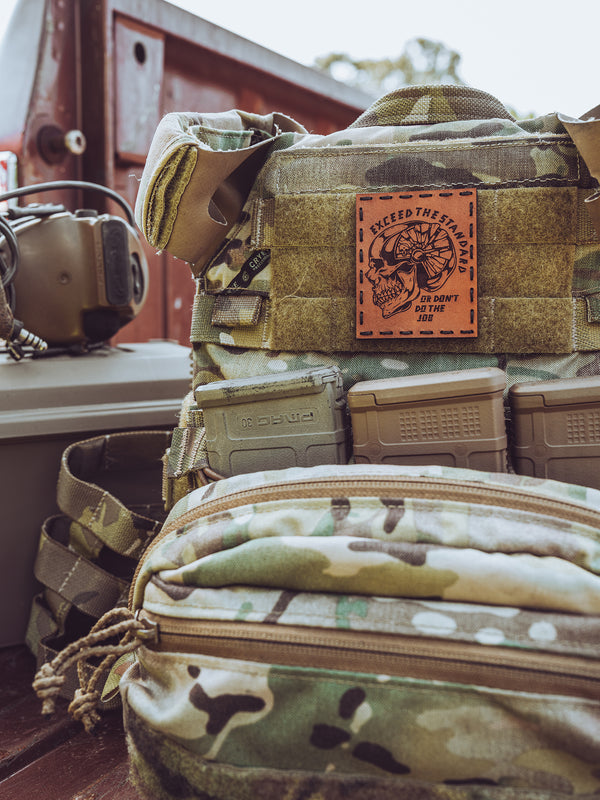 Exceed the Standard Leather Patch