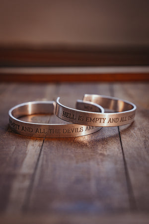Hell is Empty Aluminum Cuff