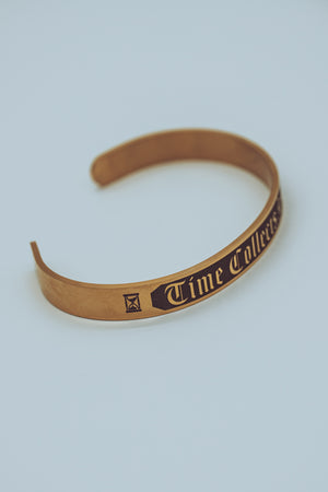 Time Collects Its Debt Stainless Steel Cuff