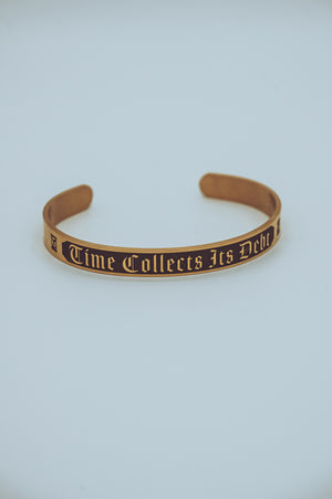 Time Collects Its Debt Stainless Steel Cuff