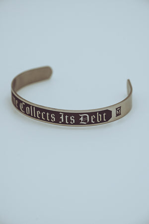 Time Collects Its Debt Stainless Steel Cuff