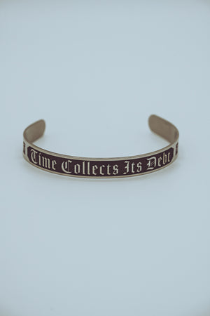 Time Collects Its Debt Stainless Steel Cuff