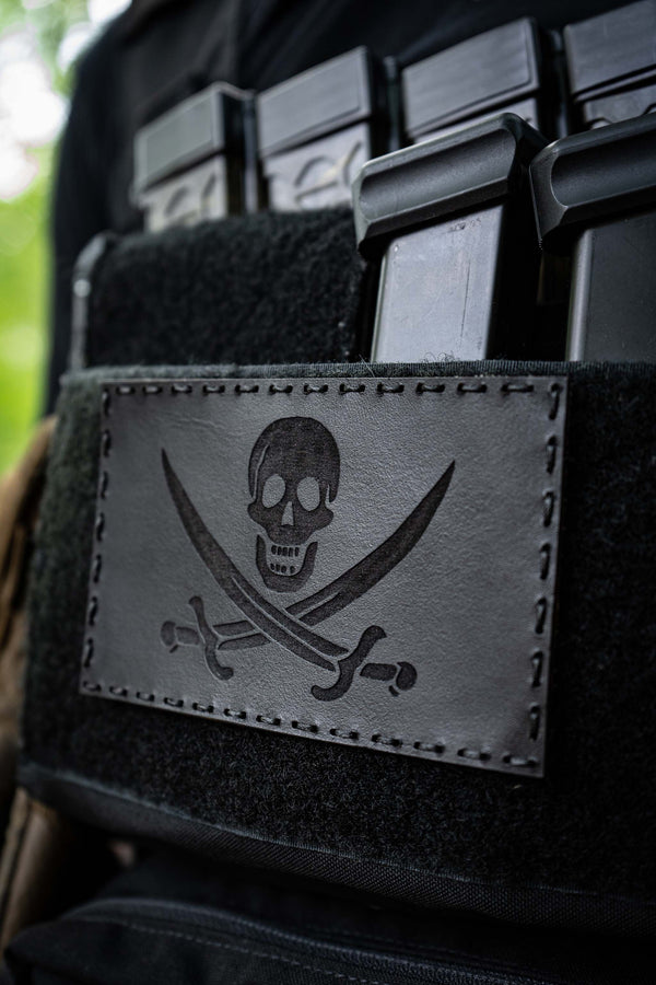 Calico Jack Flag Leather Patch